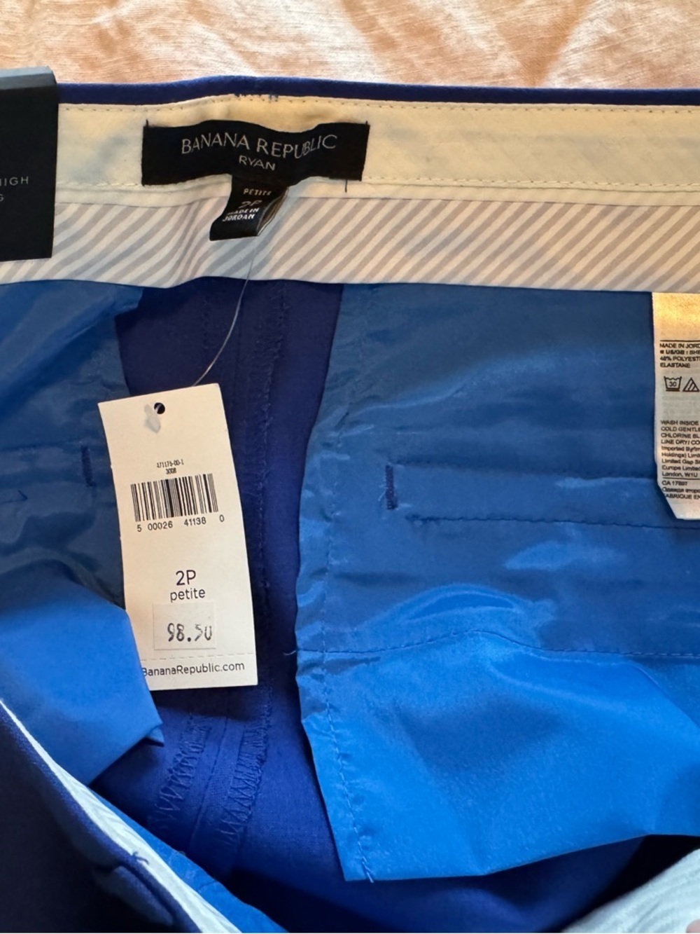 Banana Republic Retail Store - Ryan Petite Pants - Cobalt Blue - Picture 5 of 5